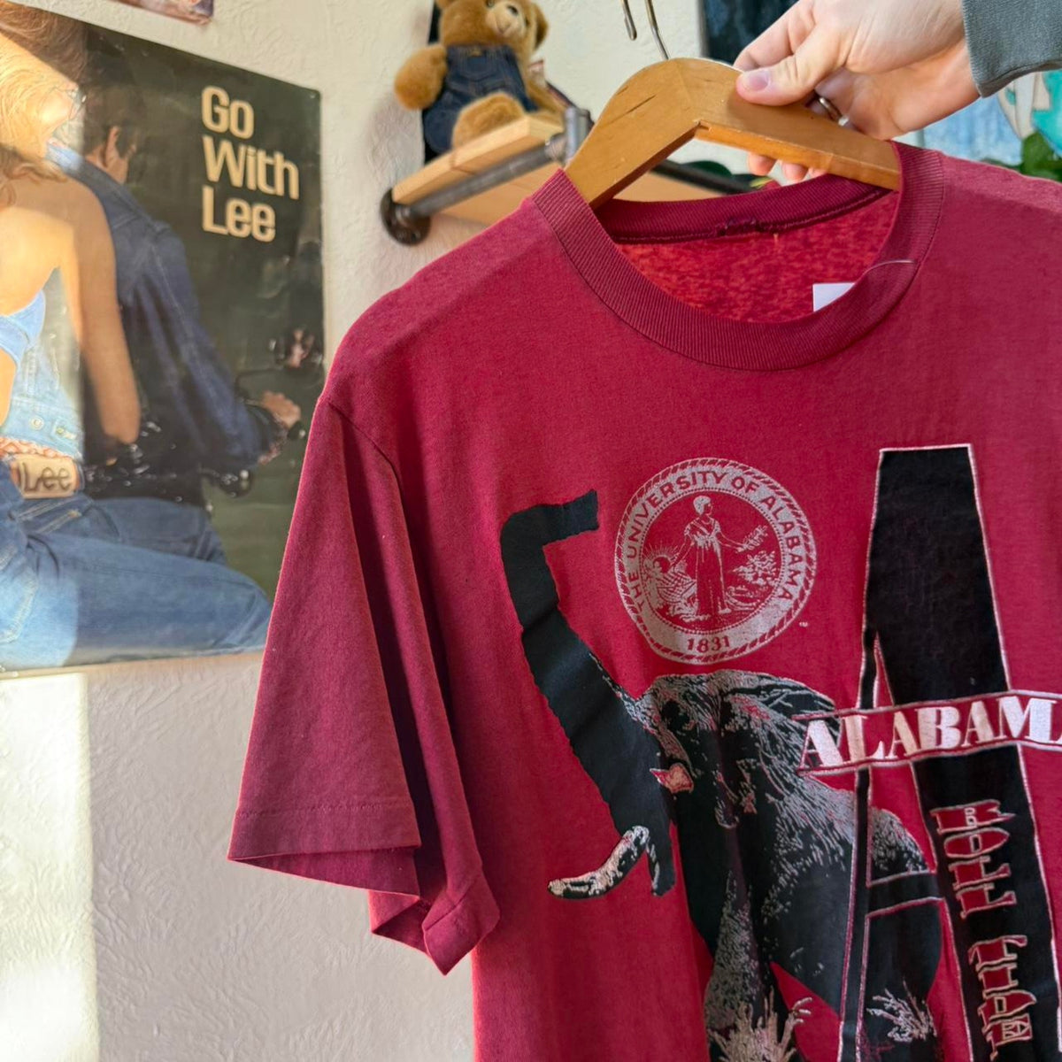 Vintage 80s Alabama Crimson Tide Elephant T-Shirt - Large