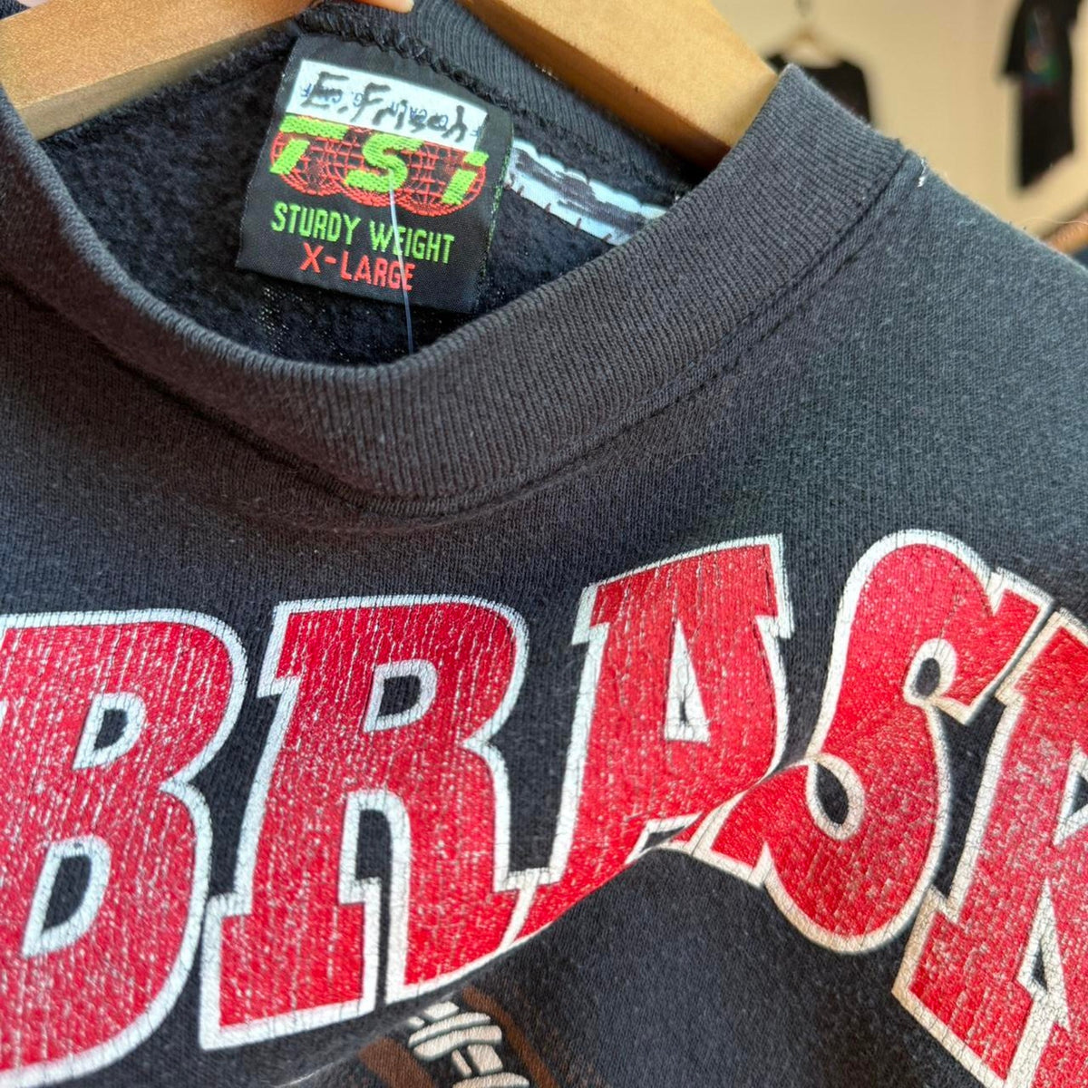 Vintage 90s Nebraska Huskers Football 110% Crewneck - X-Large