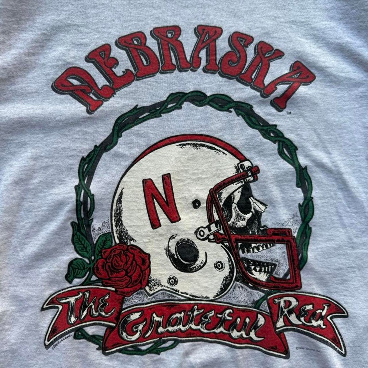 Vintage 90s Nebraska Huskers Grateful Dead T-Shirt - Large