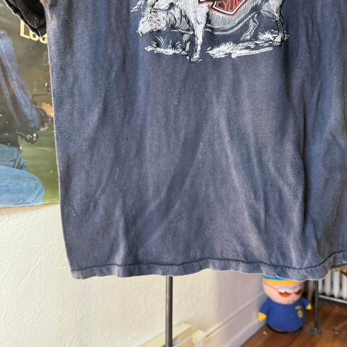 Vintage 80s 3D Emblem Have You Hugged Your Hog Today Stanley Desantis T-Shirt - Medium