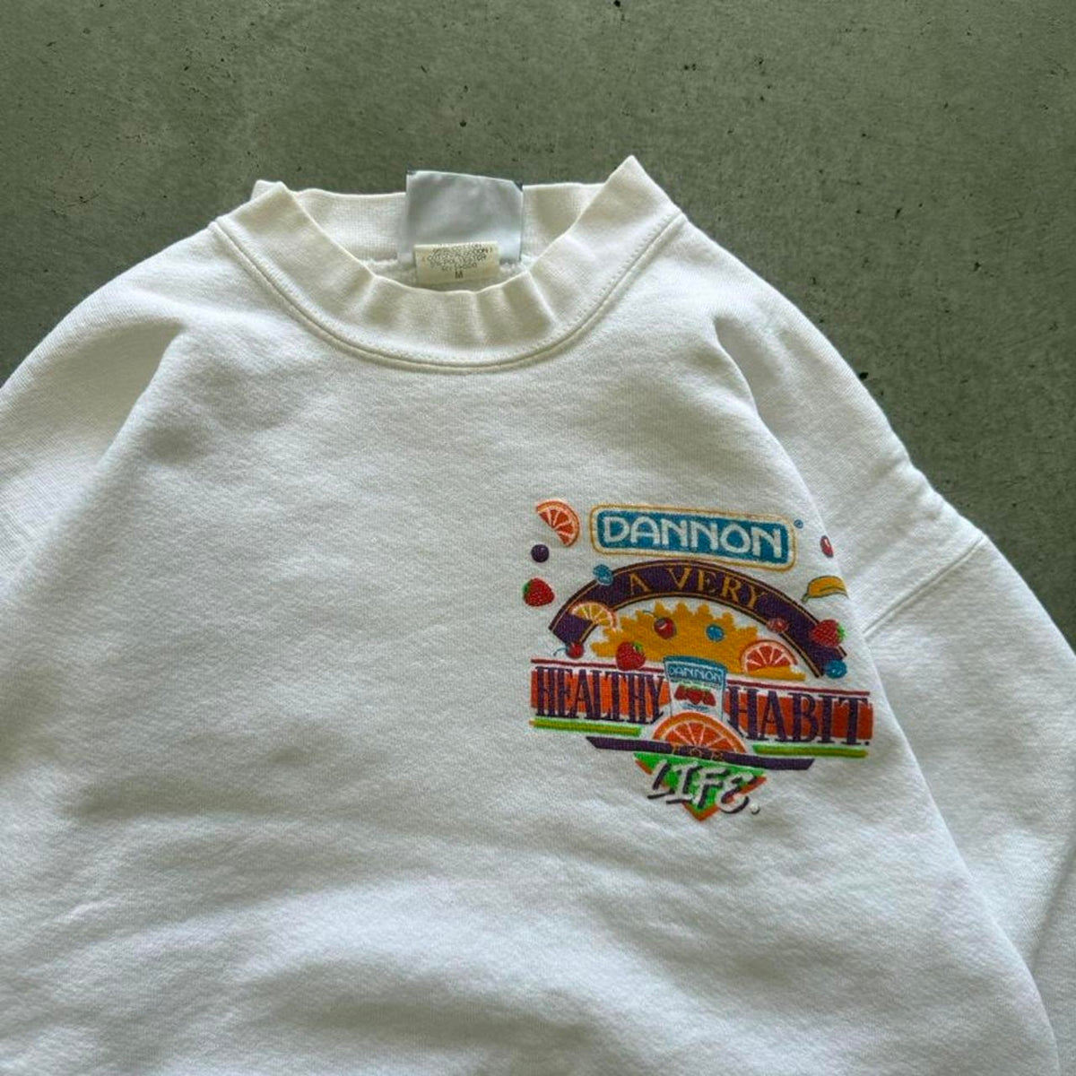 Vintage 90s Dannon Healthy Habitat Yogurt Promo Crewneck - Medium
