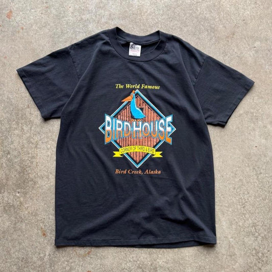 Vintage 90s Birdhouse Bird Creek Alaska T-Shirt - Large