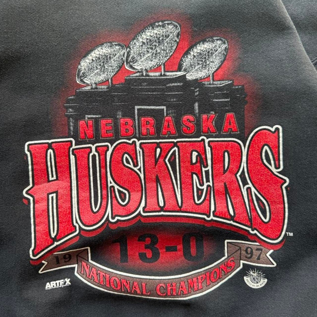 Vintage 90s Nebraska Huskers National Champions Trophy Crewneck - XX-Large