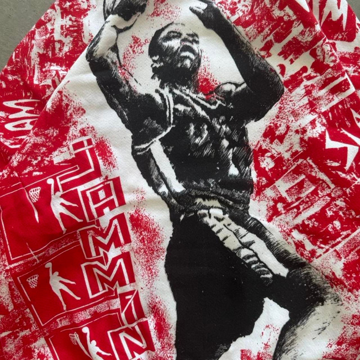 Vintage 90s Basketball Michael Jordan Bulls Style AOP Crewneck - X-Large