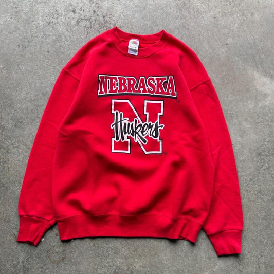 Vintage 90s Nebraska Huskers N Crewneck - Large