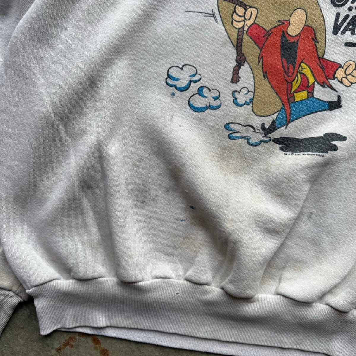 Vintage 90s Distressed NASCAR Yosemite Sam Looney Tunes Crewneck - X-Large