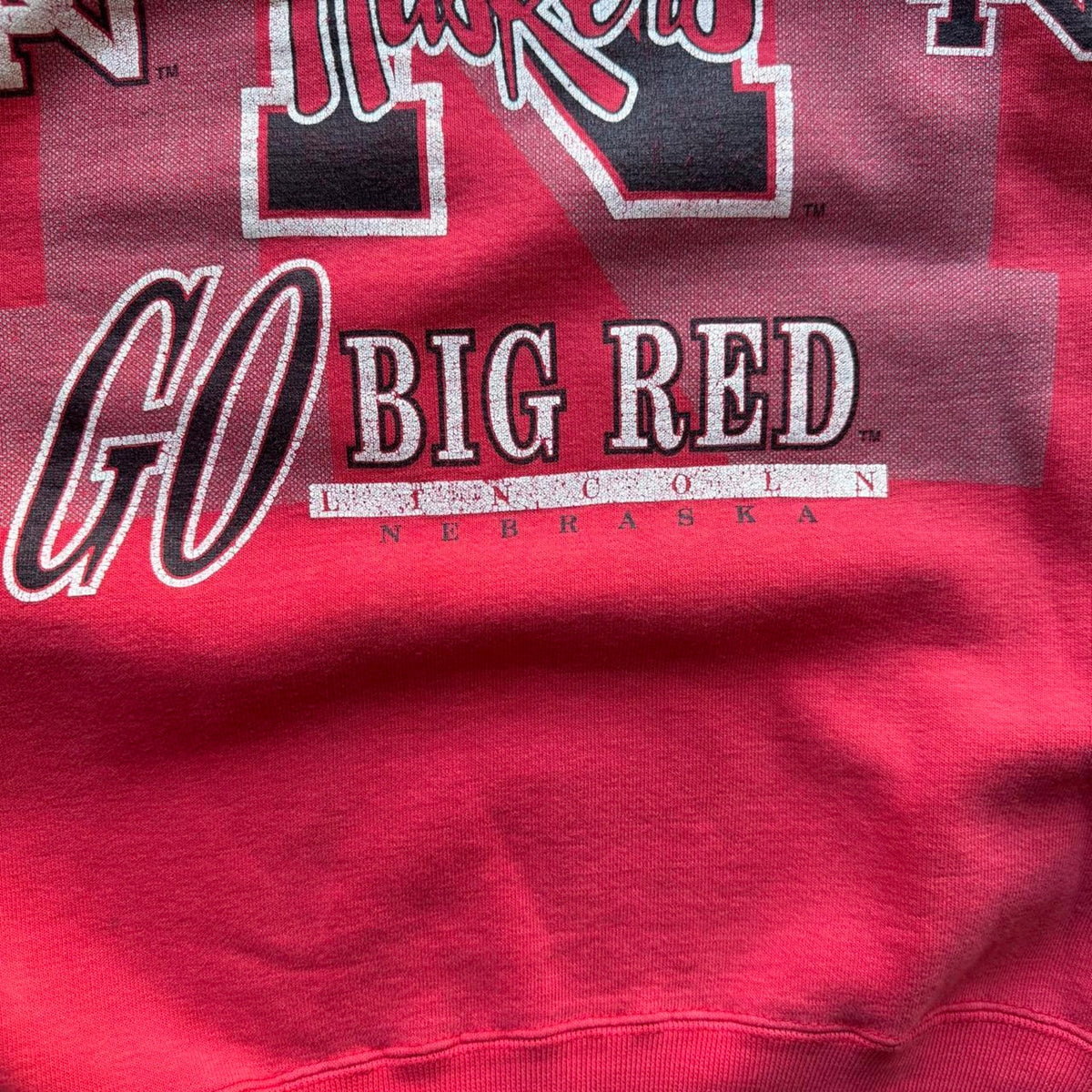 Vintage 90s Nebraska Huskers Go Big Red Crewneck - Small