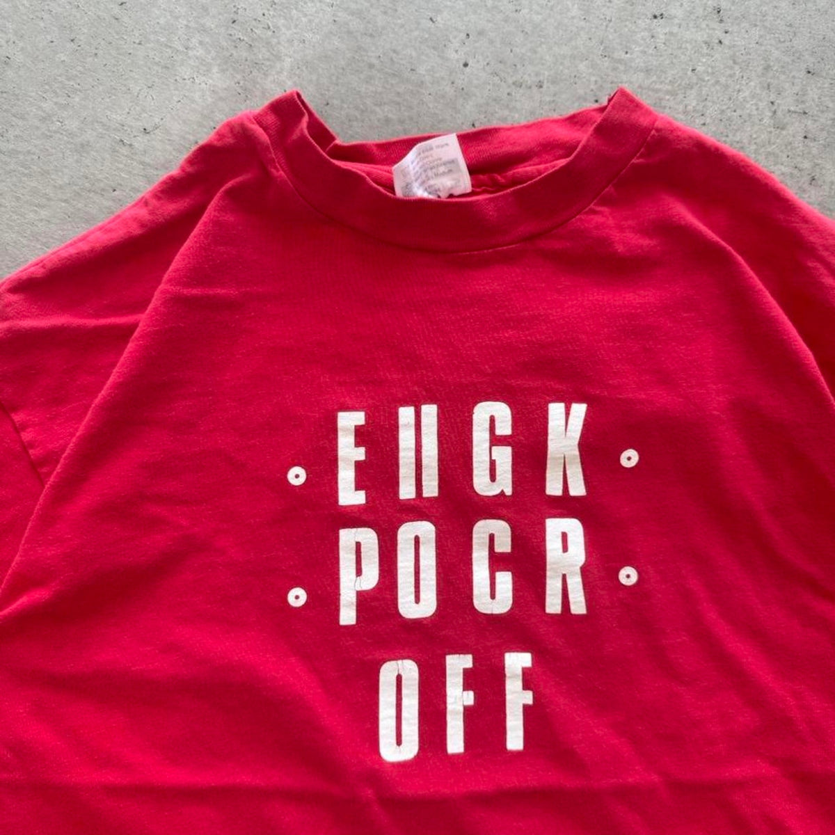 Vintage 80s F*ck Off Russian Letter Humor T-Shirt - X-Large