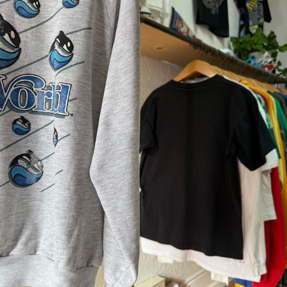 Vintage 90s Sea World Killer Whale Animal Crewneck - Small