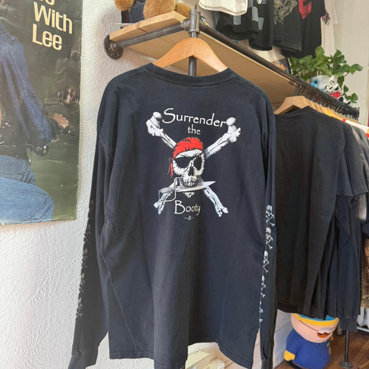 Vintage Y2K Skull and Crossbones Pirate Long Sleeve  - XX-Large