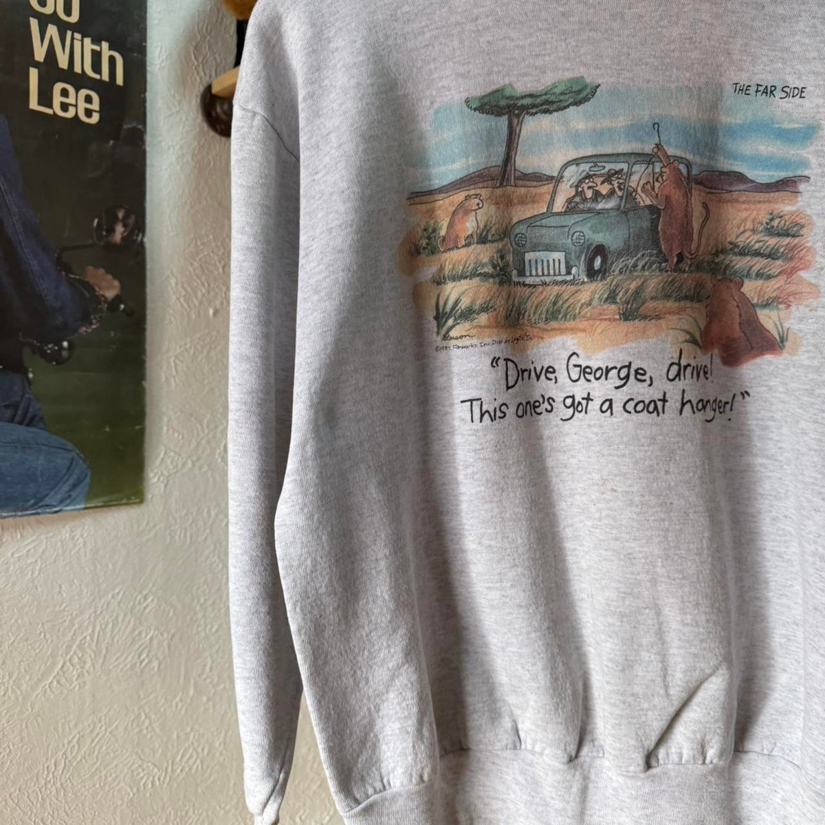 Vintage 90s Farside Safari Comic Humor Crewneck - X-Large