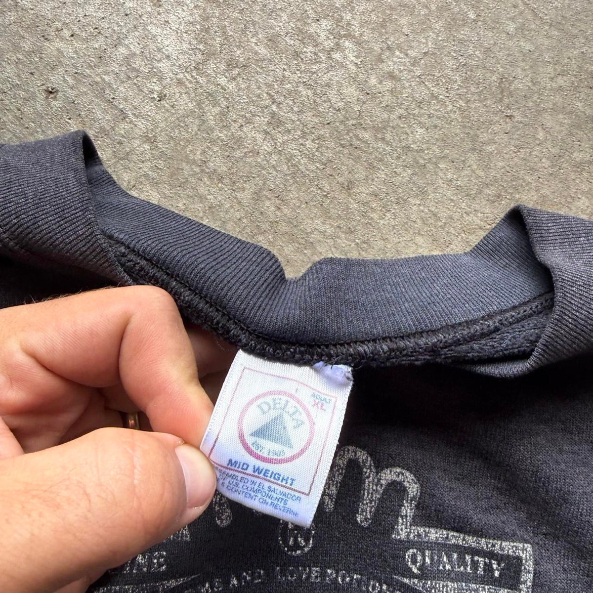 Vintage 90s Faded Black Voo Doo Clothing Co Crewneck - X-Large