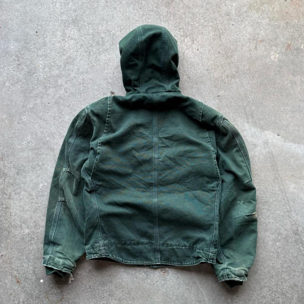 Vintage Carhartt J141 Detroit Hooded Fleece Lined Jacket - Small