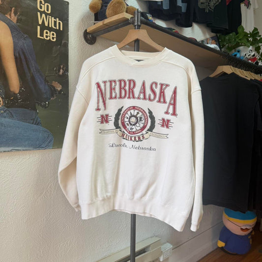 Vintage 90s Nebraska Huskers Galt Sand Football Crewneck - Medium