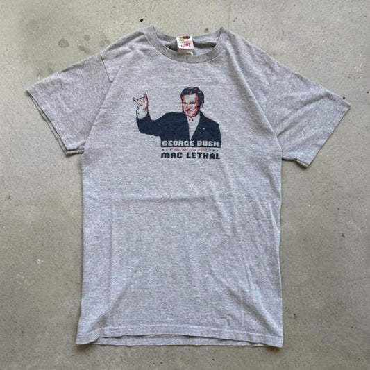 Vintage Y2K George Bush Hates Mac Lethal Rap T-Shirt - Small