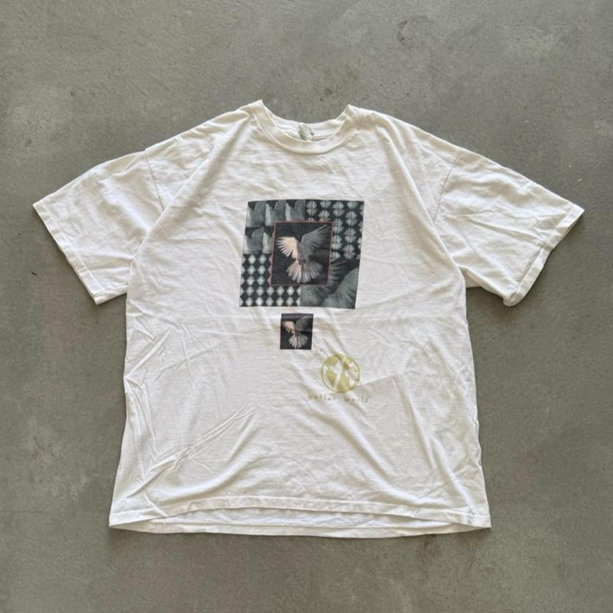 Vintage 90s Dove Peace Better World Art Style T-Shirt - XX-Large
