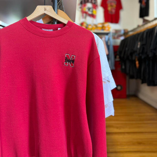 Vintage 90s Nebraska Huskers Chest Embroidery Big N Crewneck