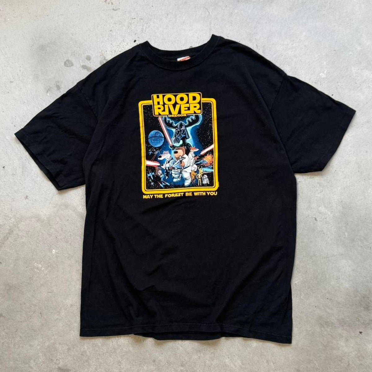 Vintage 90s Star Wars Hood River Oregon Parody T-Shirt - X-Large
