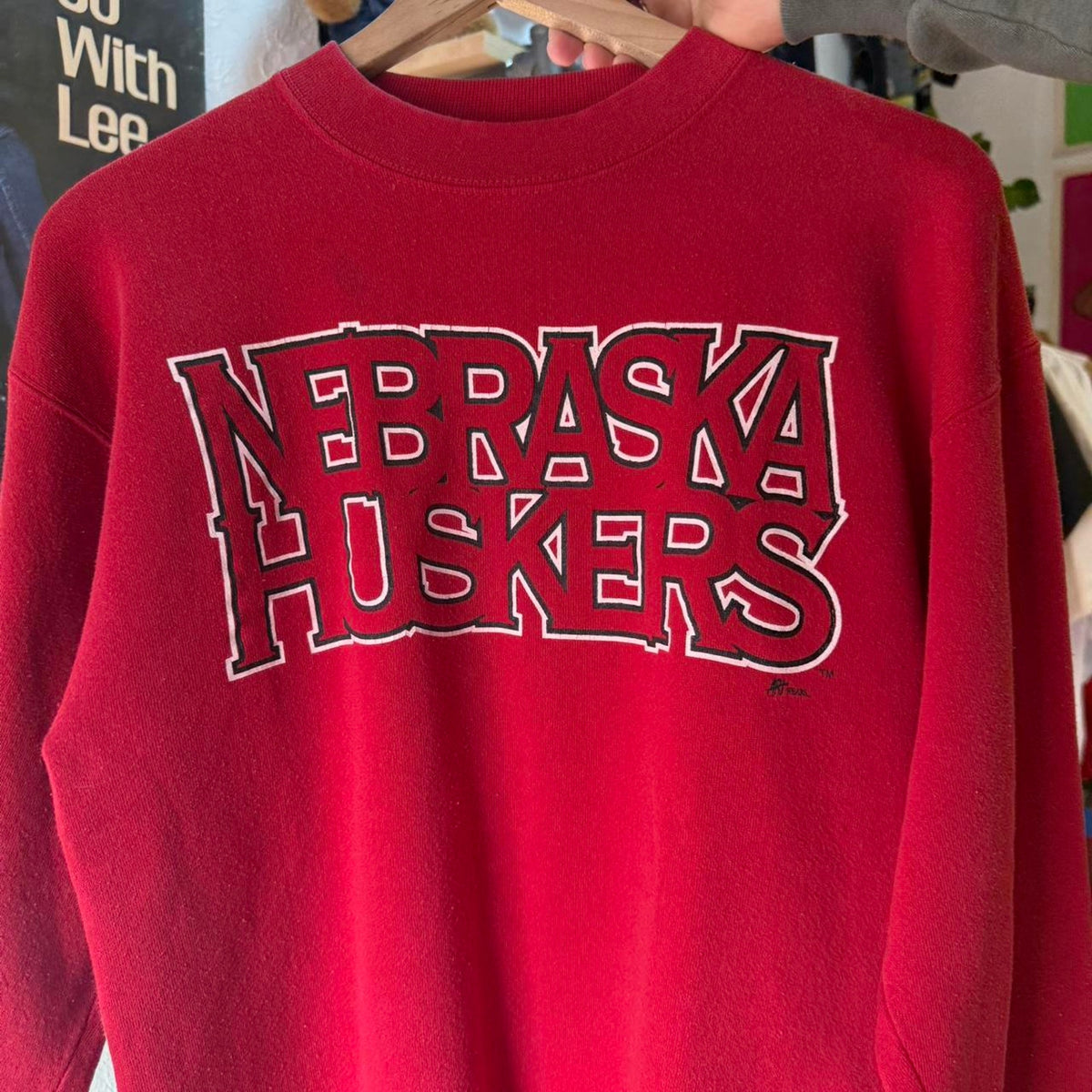 Vintage 90s Nebraska Huskers Spell Out Crewneck - Medium