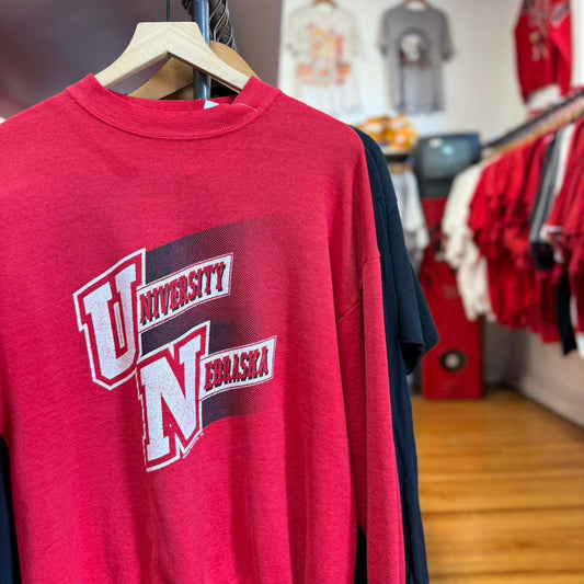 Vintage 90s Nebraska Huskers Football Crewneck - X-Large