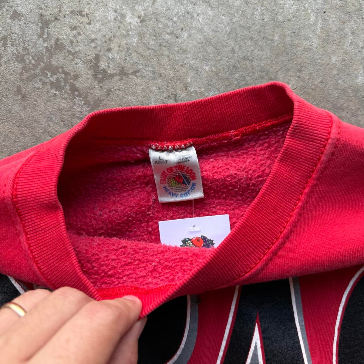 Vintage 90s Nebraska Huskers Shoulder Spell Out Crewneck - Large
