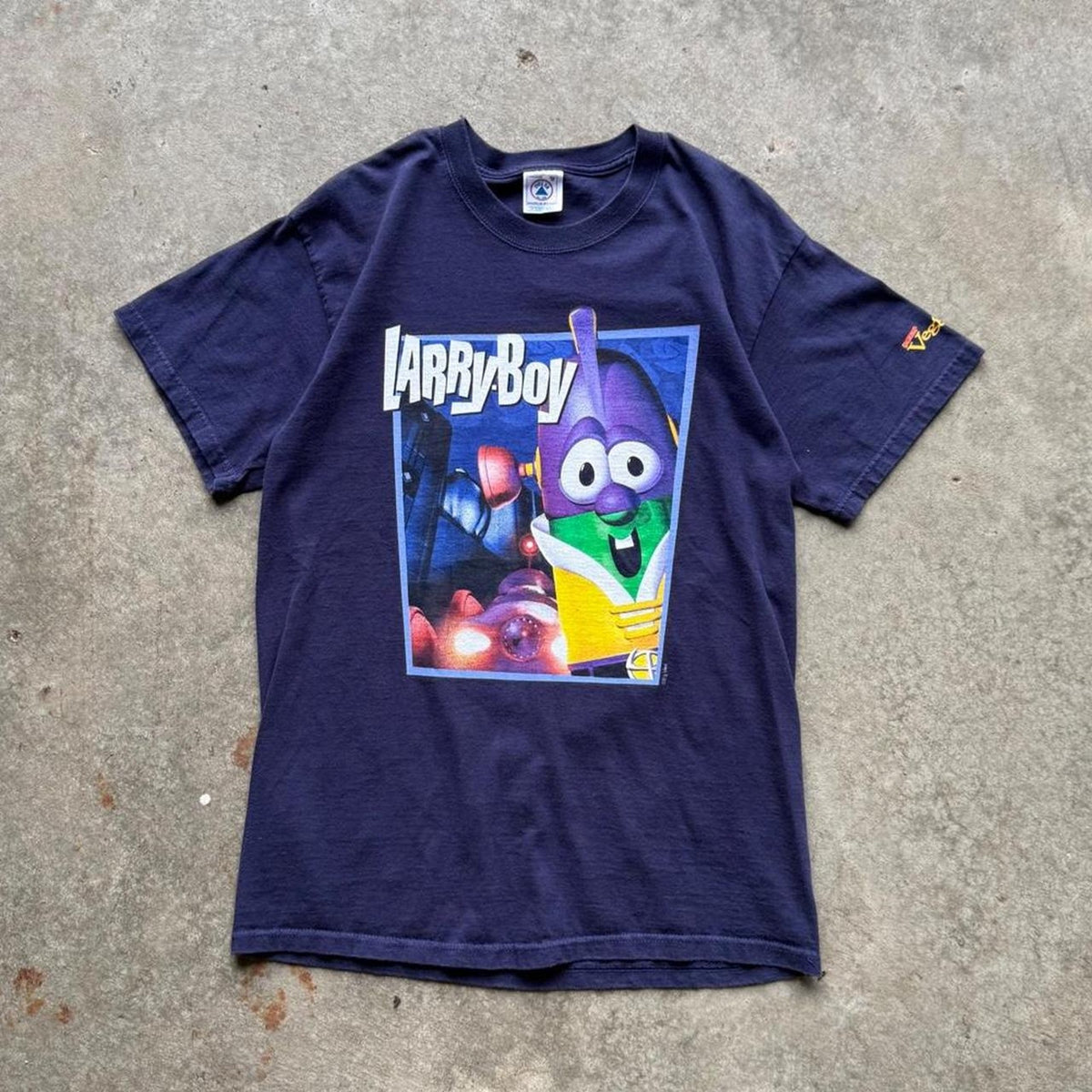 Vintage 90s Veggietales Larry Boy T-Shirt - Medium