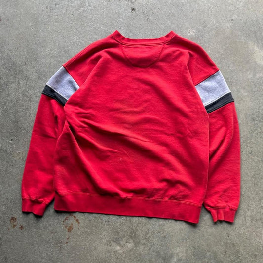 Vintage 90s Nebraska Huskers Striped Crewneck - X-Large