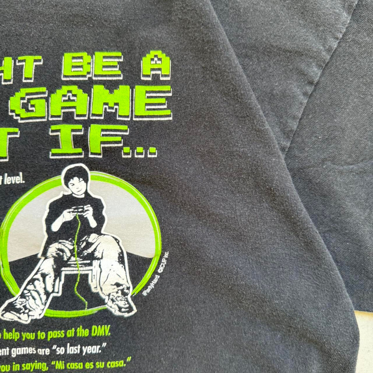 Vintage Y2K Video Game Gamer Text T-Shirt - Large