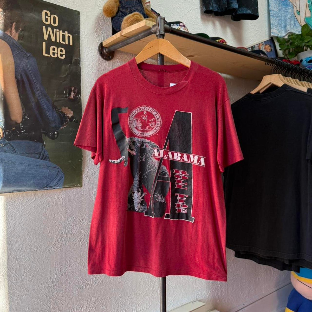Vintage 80s Alabama Crimson Tide Elephant T-Shirt - Large