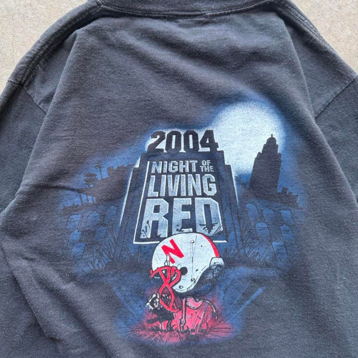 Vintage 2004 Nebraska Huskers Night of the Living Dead T-Shirt - Small