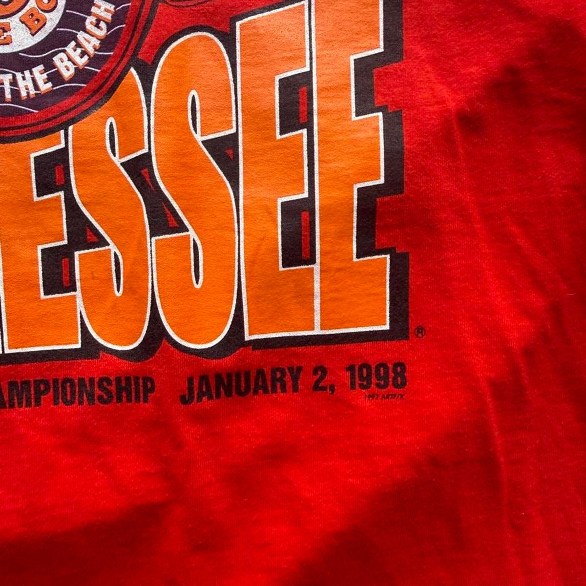 Vintage 1998 Nebraska Huskers vs Tennessee Vols FedEx Bowl T-Shirt - X-Large