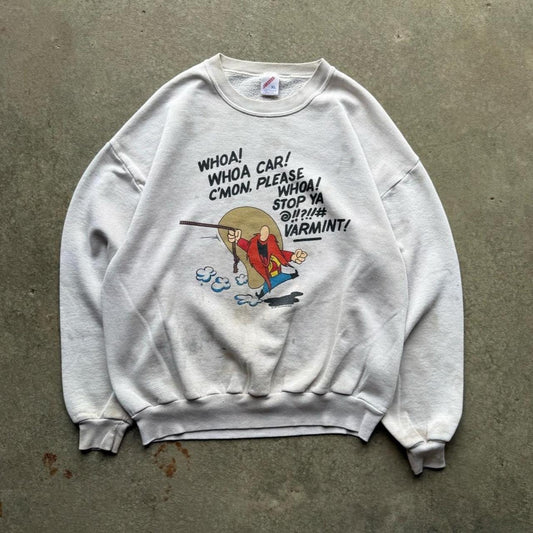 Vintage 90s Distressed NASCAR Yosemite Sam Looney Tunes Crewneck - X-Large