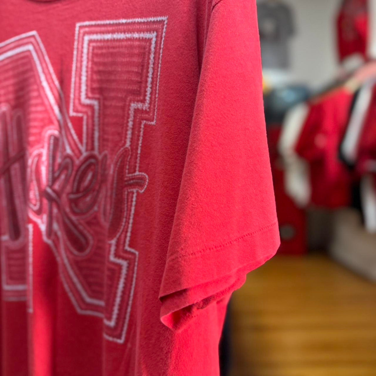 Vintage 90s Nebraska Huskers Football T-Shirt - X-Large