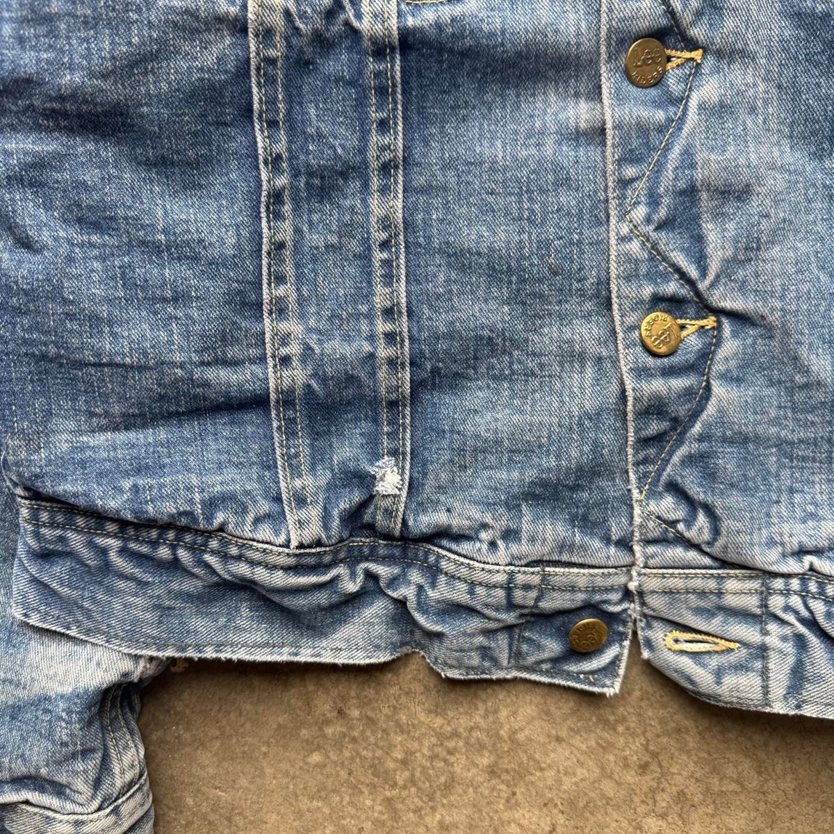 Vintage 70s Lee Stormrider Blanket Lined Patch Jacket - 38