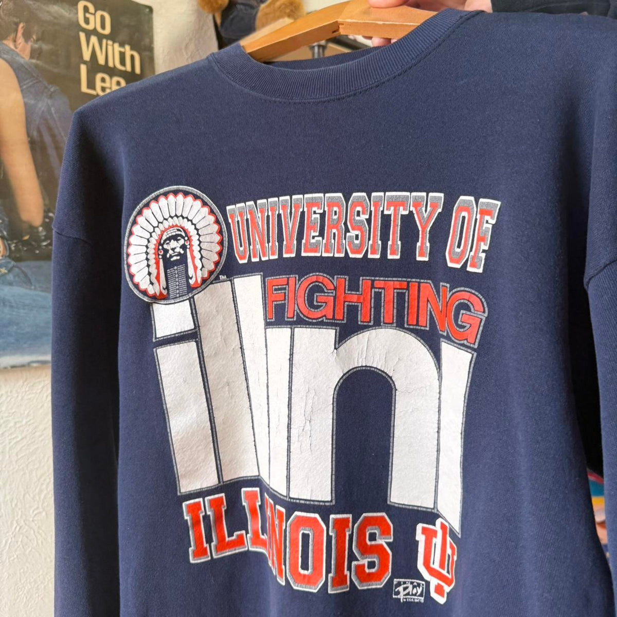 Vintage 90s University of Fighting Irish Illini Crewneck - X-Large