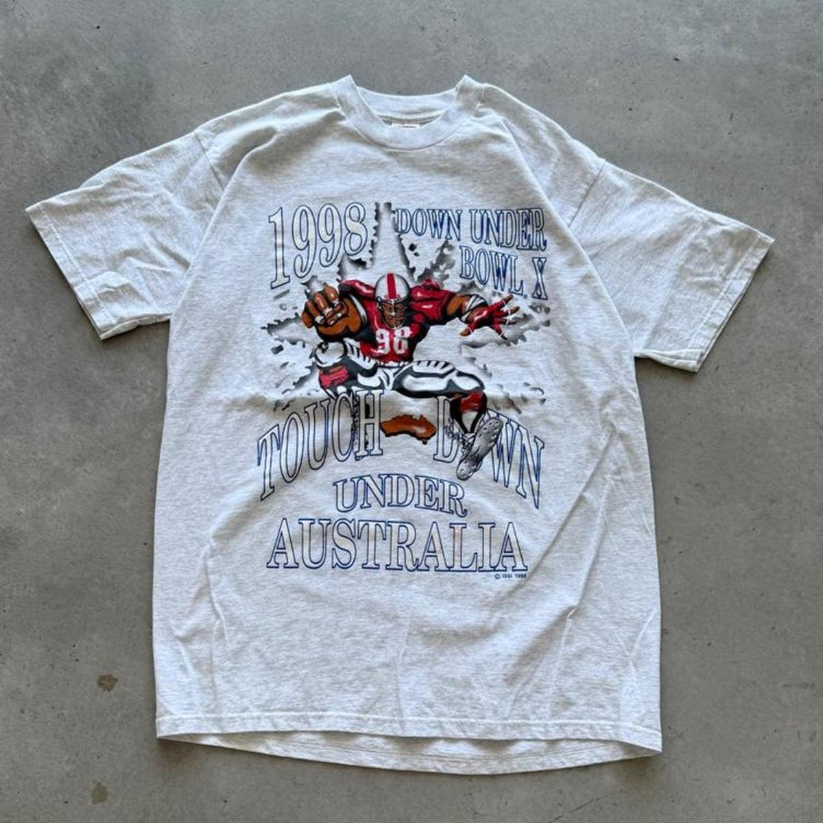 Vintage 1998 Down Under Australia Football T-Shirt - X-Large