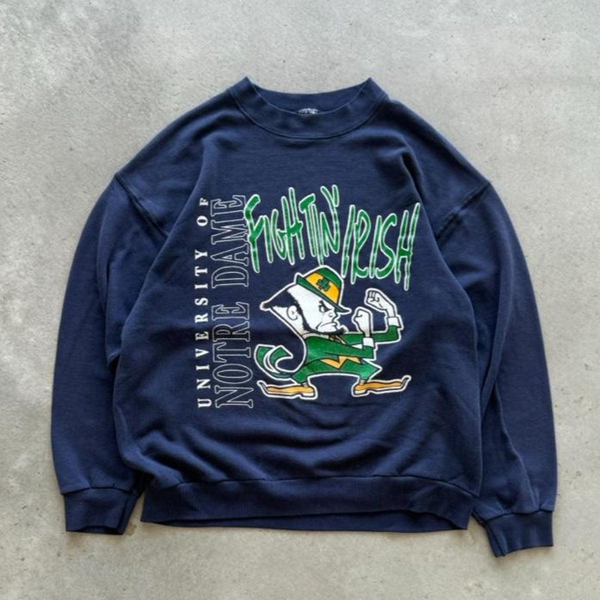 Vintage 90s Notre Dame Fighting Irish Crewneck - Large