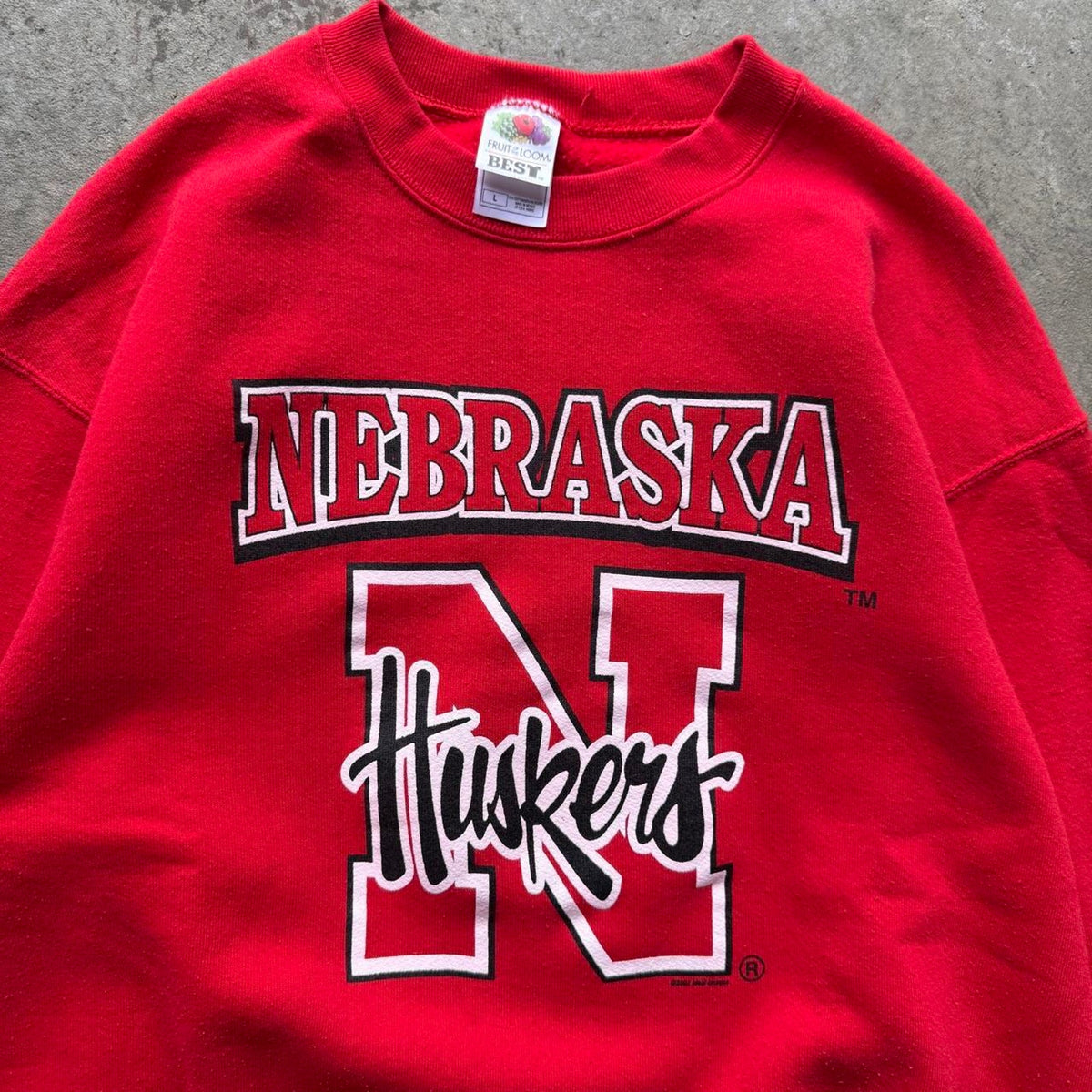 Vintage 90s Nebraska Huskers N Crewneck - Large