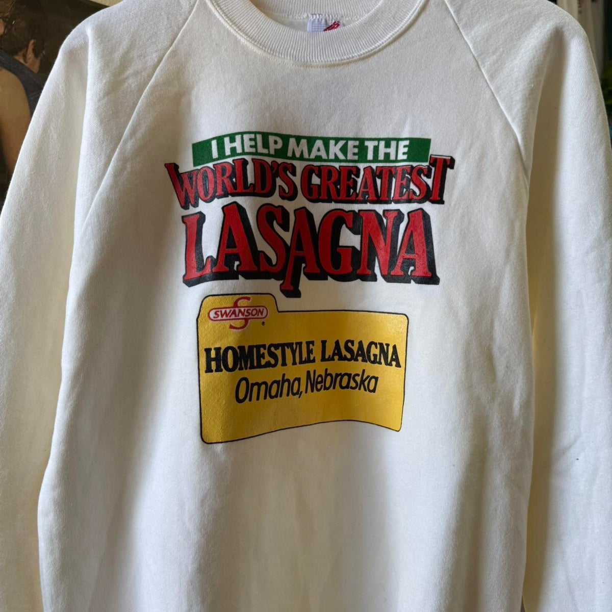 Vintage 90s Worlds Greatest Lasagna Omaha Nebraska Crewneck - X-Large