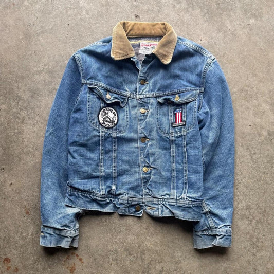 Vintage 70s Lee Stormrider Blanket Lined Patch Jacket - 38