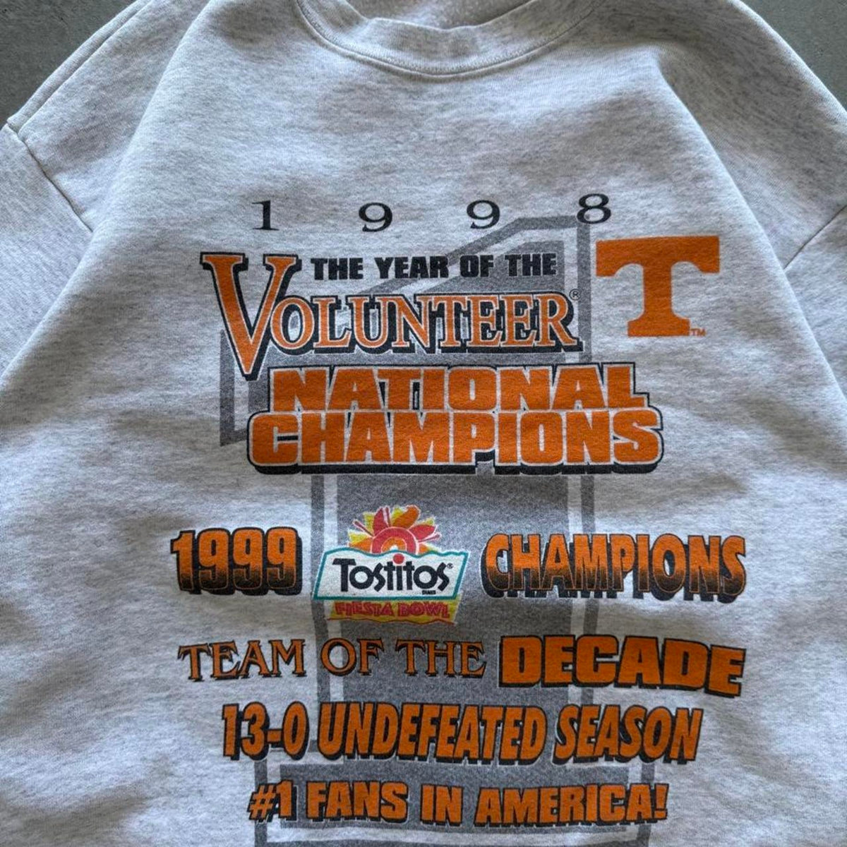 Vintage 90s Tennessee Volunteers National Champions Tostitos Bowl Crewneck - Large