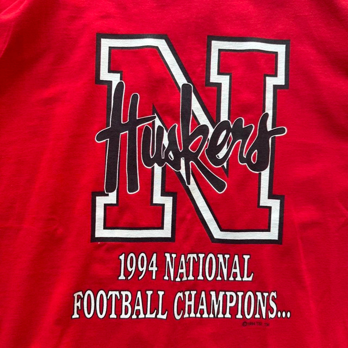 Vintage 1994 Nebraska Huskers National Champions T-Shirt - XX-Large