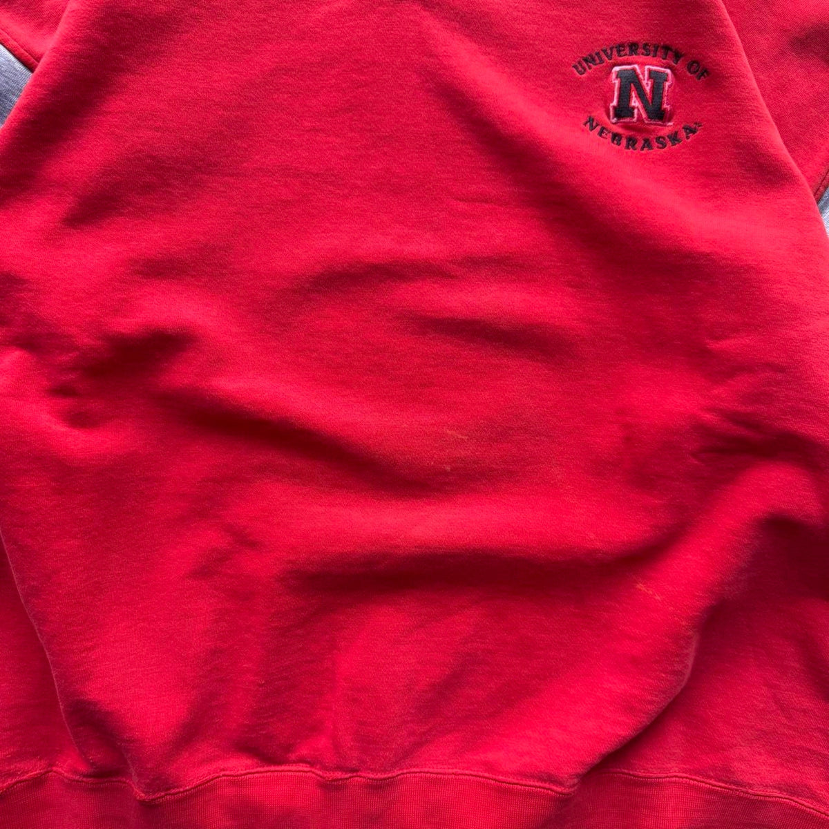 Vintage 90s Nebraska Huskers Striped Crewneck - X-Large