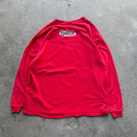 Vintage Nebraska Huskers Long Sleeve T-Shirt - X-Large