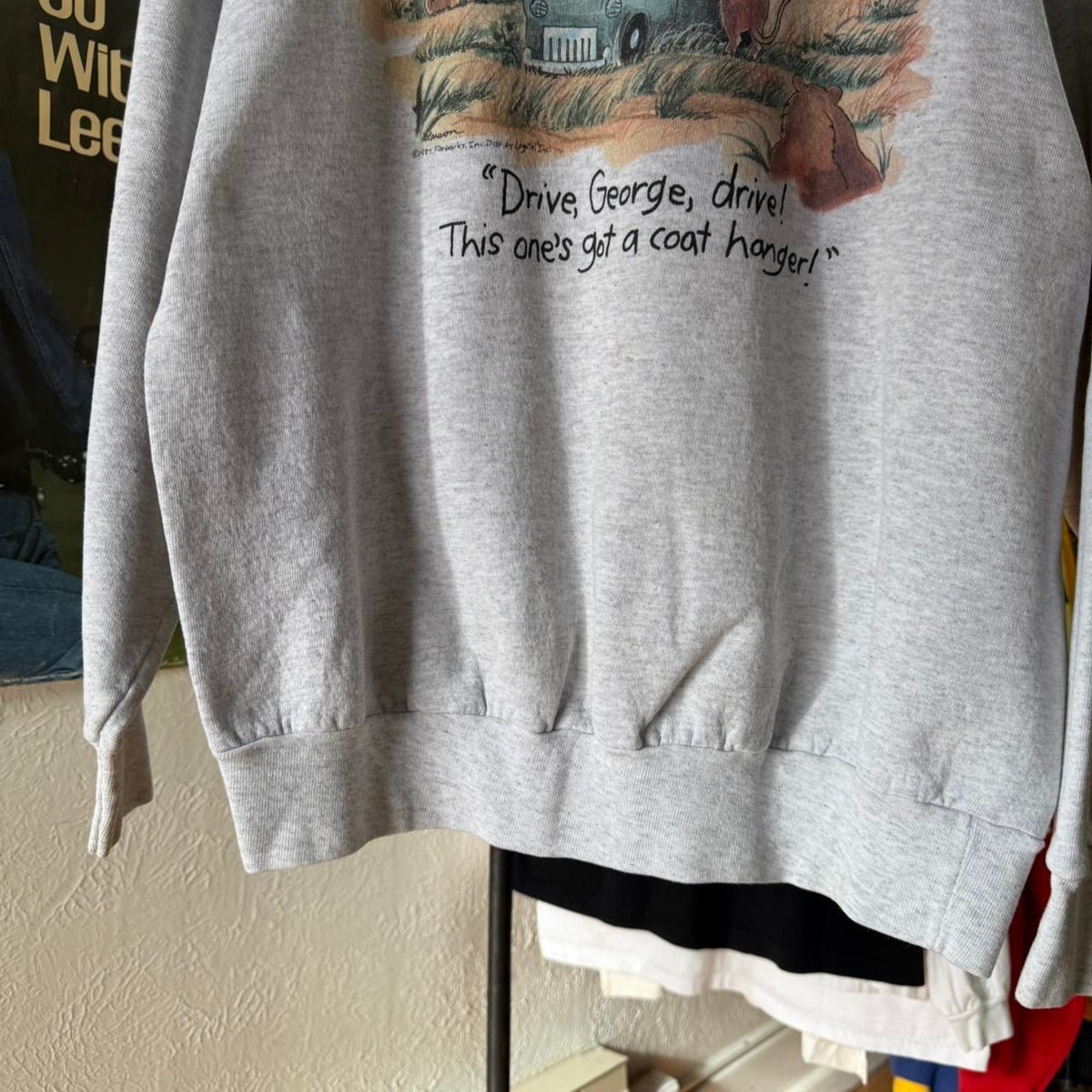 Vintage 90s Farside Safari Comic Humor Crewneck - X-Large