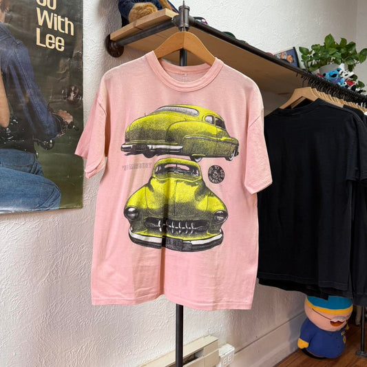 Vintage 80s Yellow Taxi Cab Car T-Shirt - Large