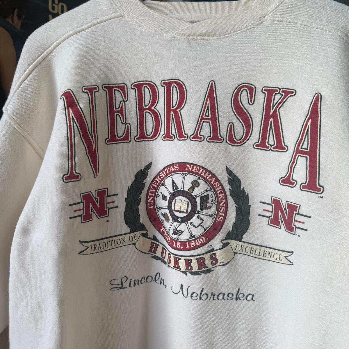 Vintage 90s Nebraska Huskers Galt Sand Football Crewneck - Medium
